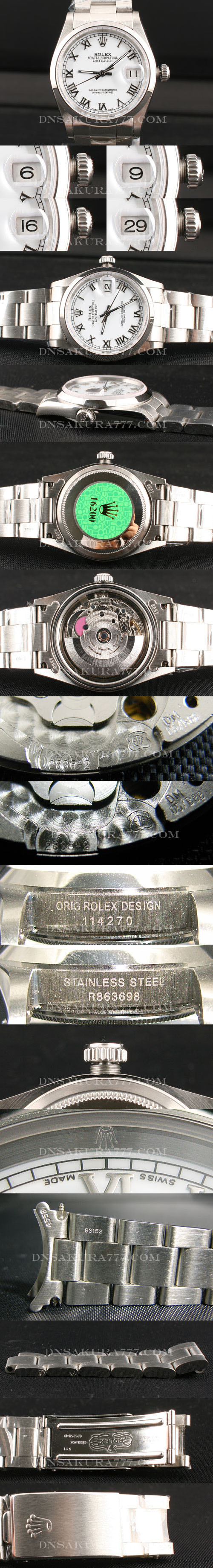 【工場直販】ROLEX デイトジャストコピー腕時計通販  最新改良白2836-2