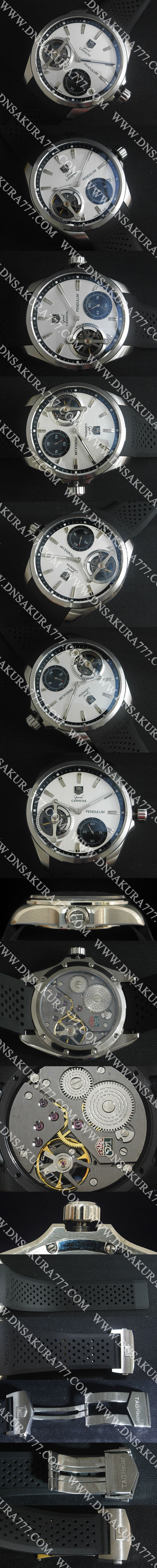 【安心できる通販ストア】タグホイヤーコピー時計 グランド カレラ ペンデュラム 18000振動(手巻き)