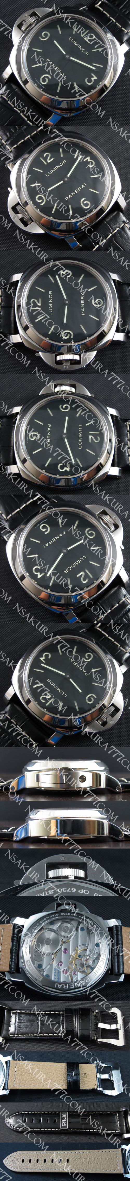 大好評ストア PANERAI ルミノール PAM00219  Asian Unitas 6497搭載 Hand-winding ブラック