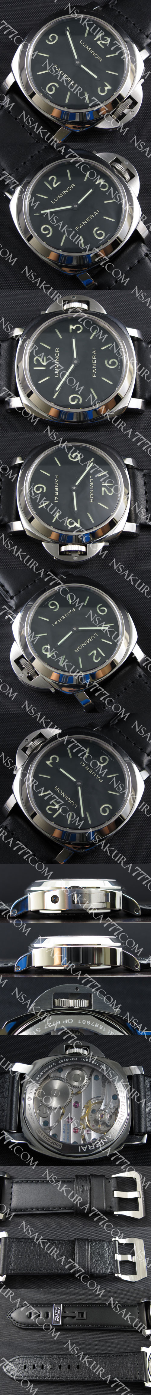 防水腕時計 パネライ ルミノール マリーナ PAM00112 Asian Unitas 6497 (手巻き) シースルーバック