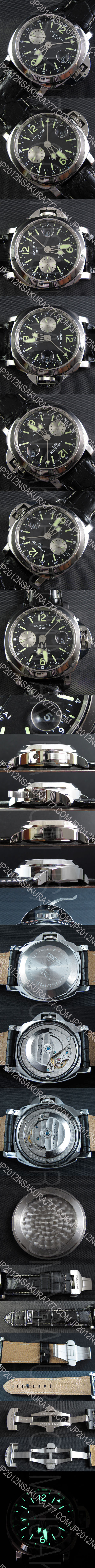 品質良好 PANERAI ルミノール GMT PAM88 Asian 7750搭載 AUTOMATIC スモールセコンド  デイト