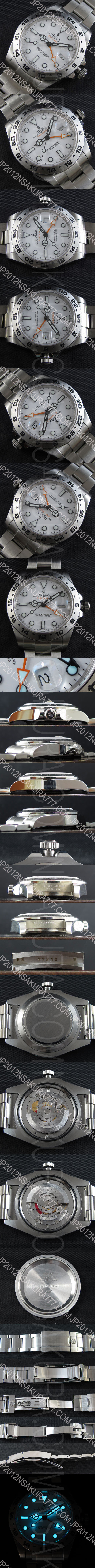 操作性に優れる ROLEX エクスプローラーⅡ 【42MM】 コピー時計 Asian 3187搭載 AUTOMATIC 夜光 デイト