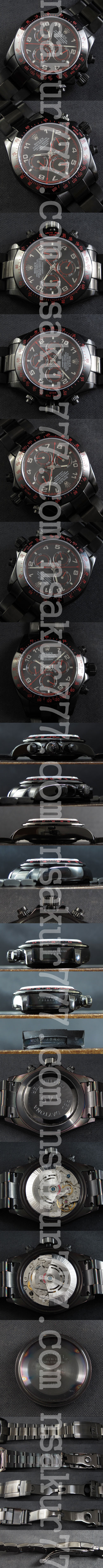 【好評人気】 ロレックス デイトナ プロハンター Asian 7750搭載 28800振動 AUTOMATIC クロノグラフ ブラック