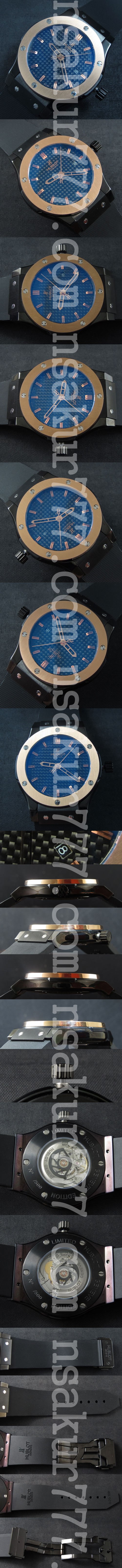 優良配送 HUBLOT クラシック フュージョン, Asian ETA 2824-2 ムーブメント搭載！ブルー文字盤 日付表示