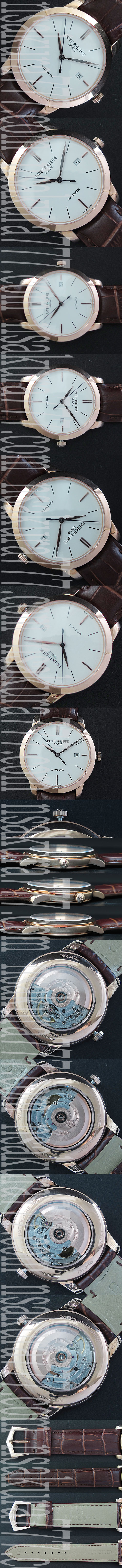 【送料無料】 パテック フィリップ コピー時計 カラトラバ Asian ETA Movement 搭載 ホワイト文字盤 デイト