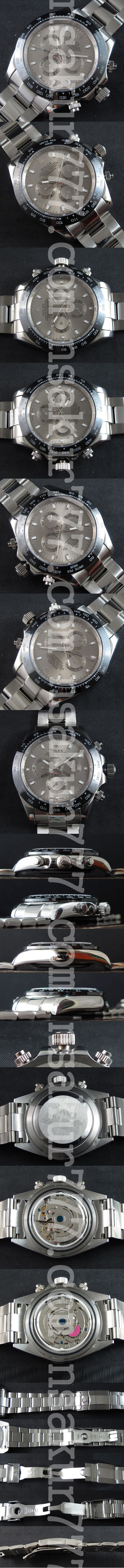 全国お届け ロレックス デイトナ Asian 21600振動 ムーブメント搭載！クロノグラフ ルーレット刻印 シルバー