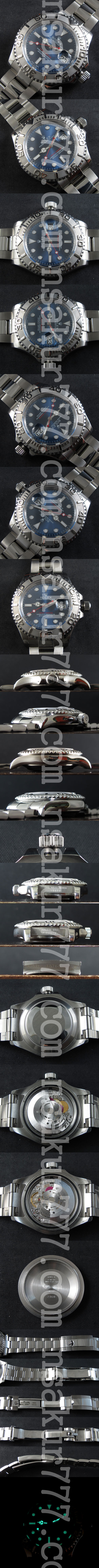 ご愛好 ヨットマスター時計 Rolex 3135 Asian Automatic スーパールミナンス ブルー文字盤 日付表示