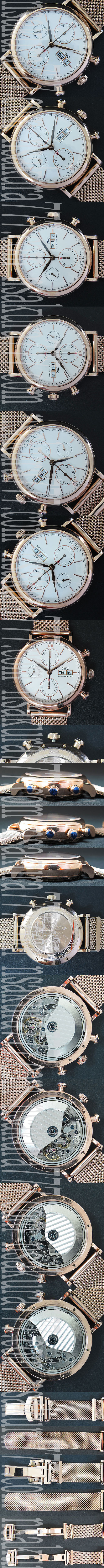 メンズ腕時計 IWC ポルトフィーノクロノクラフ  新開発7750搭載 Automatic ホワイト文字盤 【出来栄えがきれい】