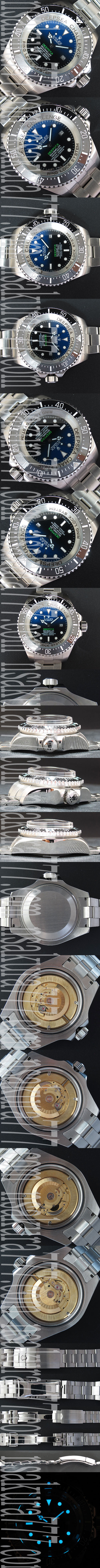 【日本優秀店舗】 ROLEX ロレックス ディープシー チャレンジコピーn級ブランド時計 Asian eta搭載  ブルーダイヤル カレンダー