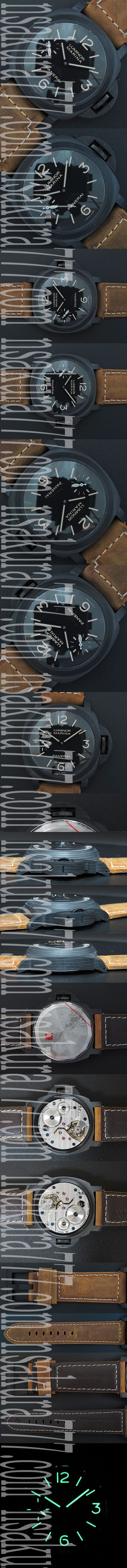 【国内即発】 PANERAI ルミノール マリーナPAM00417 6497ムーブメント搭載 スモールセコンド 夜光 ブラック