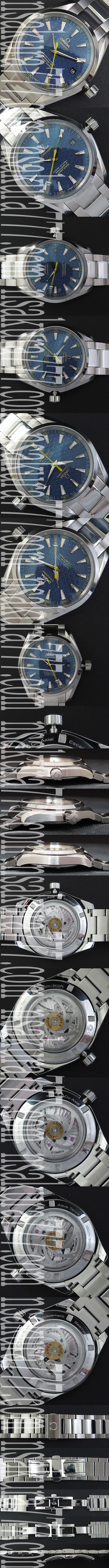 高評ストア コピー時計オメガ シーマスター アクアテラ- Asian ムーブメント搭載！オートマティック ブルー文字盤