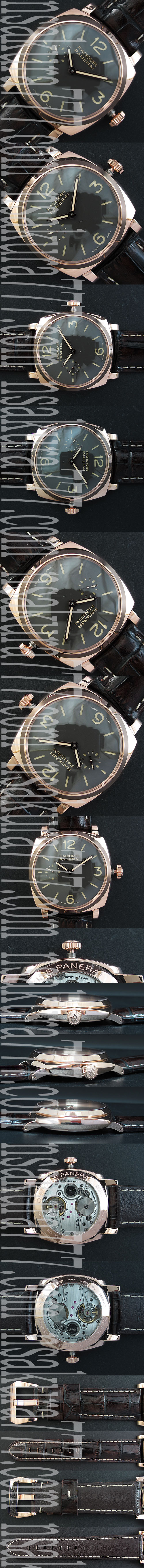 信頼の腕時計ストア パネライ ラジオミール 1940 3デイズ PAM573 手巻き スーパールミナンス 革バンド