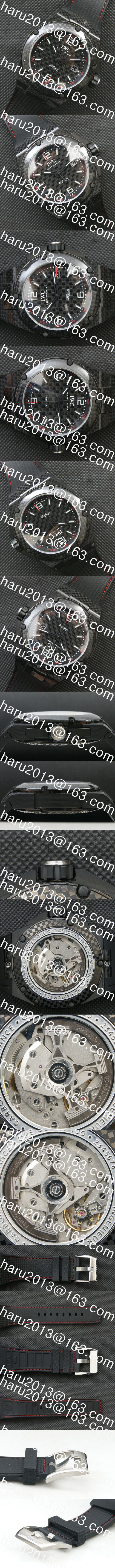 便利な買い物 IWC ビッグインヂュニア Asian7750ムーブメント搭載！45mm ブラック文字盤 ラバーバンド