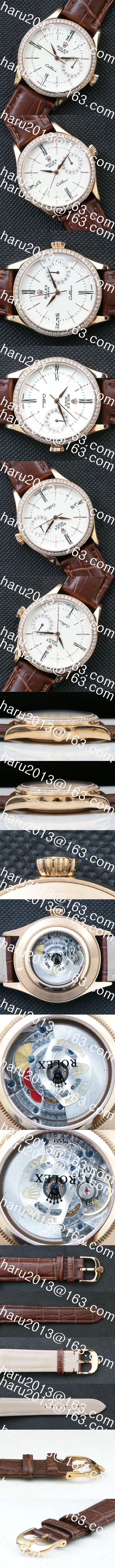 【送料込税金込】ロレックスコピー  チェッリーニ　タイム、Asain ETA 2825 ムーブ搭載！