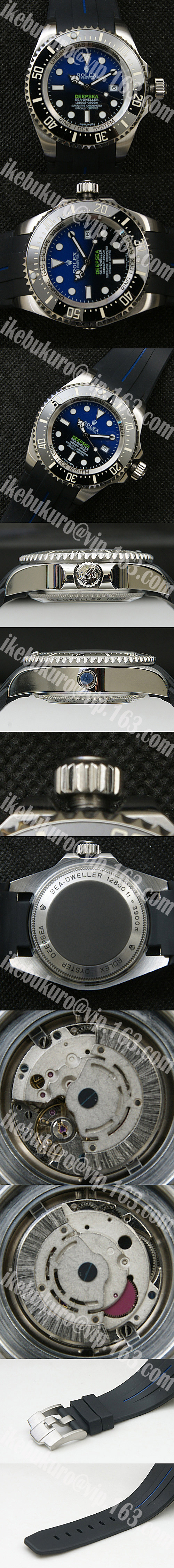 迅速な発送 ロレックス ROLEX シードゥエラーディープシー, Asian 21600振動ムーブ搭載! ブルー文字盤 カレンダー
