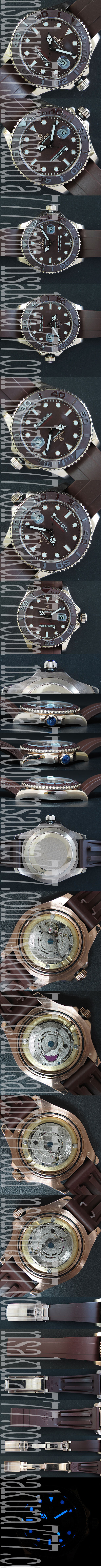 優良配送 ヨットマスター YACHT-MASTER コピー時計 【44MM】 Asain 21600 振動 ムーブメント搭載！自動巻き 夜光 