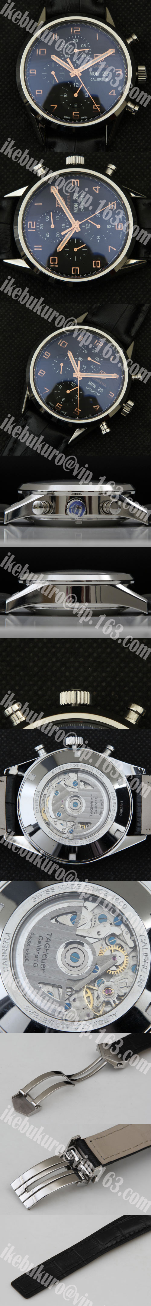 人気新作 タグ.ホイヤー カレラ タキメーター16 レプリカ時計 生活防水 Asian7750搭載 自動巻き クロノグラフ 