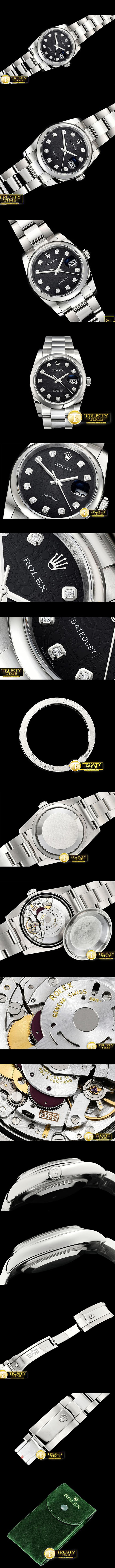 【安心の2年保証】 ロレックス ROLEX デイトジャスト コピー時計 ref.116234 V2 DJF工場 オートマティック デイト バケットダイヤ