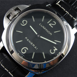 大好評ストア PANERAI ルミノール PAM00219  Asian Unitas 6497搭載 Hand-winding ブラック