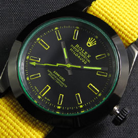 優良技術 ロレックス ミルガウスバンフォード Asian 21600振動 AUTOMATIC ブラックダイアル ルーレット刻印