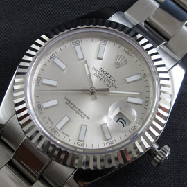 防水腕時計 ロレックス デイトジャスト II  Asain ETA社 2836ムーブ搭載！AUTOMATIC 日付表示 シルバー
