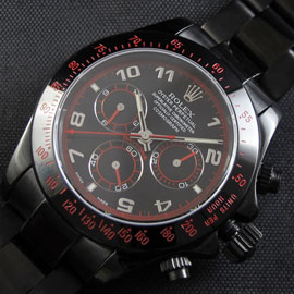 【好評人気】 ロレックス デイトナ プロハンター Asian 7750搭載 28800振動 AUTOMATIC クロノグラフ ブラック