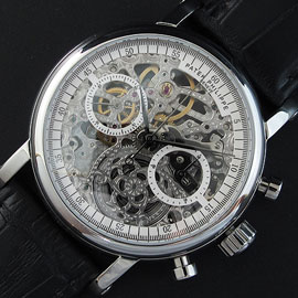 【お客様満足度100%】パテック フィリップコピー時計 スケルトン クロノグラフ レマニア (Hand-winding)