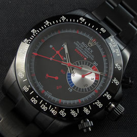 コスパ最強 ロレックス コピー時計 オイスターパーペチュアルBREVET Asian 21600振動 Movement クロノグラフ ブラック