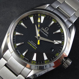 【好評人気】 オメガ シーマスター アクアテラ-  Asian ETA ムーブメント搭載！自動巻き 日付 スーパールミナンス(夜光)