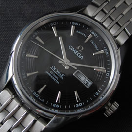 【関税無料】 OMEGA デ・ビル,Asian ETA movement搭載！21600振動 (Automatic) ブラック文字盤 日付