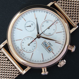 メンズ腕時計 IWC ポルトフィーノクロノクラフ  新開発7750搭載 Automatic ホワイト文字盤 【出来栄えがきれい】