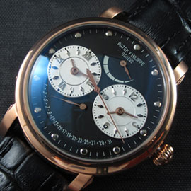 【送料無料】 パテック フィリップコピー時計 デュアルタイム パワー リザーブ Asian 21600振動  ブルー文字盤