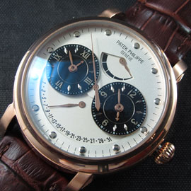 便利な買い物 スーパーコピー時計 PATEK PHILIPPE デュアルタイム パワー リザーブ 【Asian 21600振動】  ホワイト文字盤