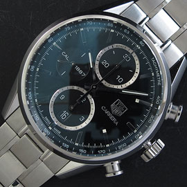 相当安値のタグホイヤーコピー カレラ 　クロノグラブ時計【Asain 7750ムーブメント搭載！】
