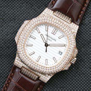 お祝いギフト 【40MM】 パテックフィリップコピー ノーチラス, Cal.324SCカスタム ムーブメント搭載！カレンダー ホワイト　 